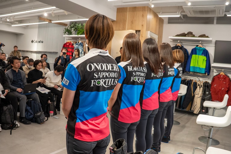 東京・原宿の旗艦店COLUMBIA TOKYO FLAGSHIPで開かれたイベントの様子。