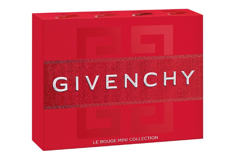 「ルージュ・ジバンシイ ミニ コレクション」 6,000円(限定発売) セット内容：ルージュ・ジバンシイ No.306 カーマイン・エスカルパン 1.5g、ルージュ・ジバンシイ No.307 ガーネット・イニシエ 1.5g、ルージュ・ジバンシイ No.304 マンダリン・ボレロ 1.5g、ルージュ・ジバンシイ No.333 ランテルディ 1.5g。