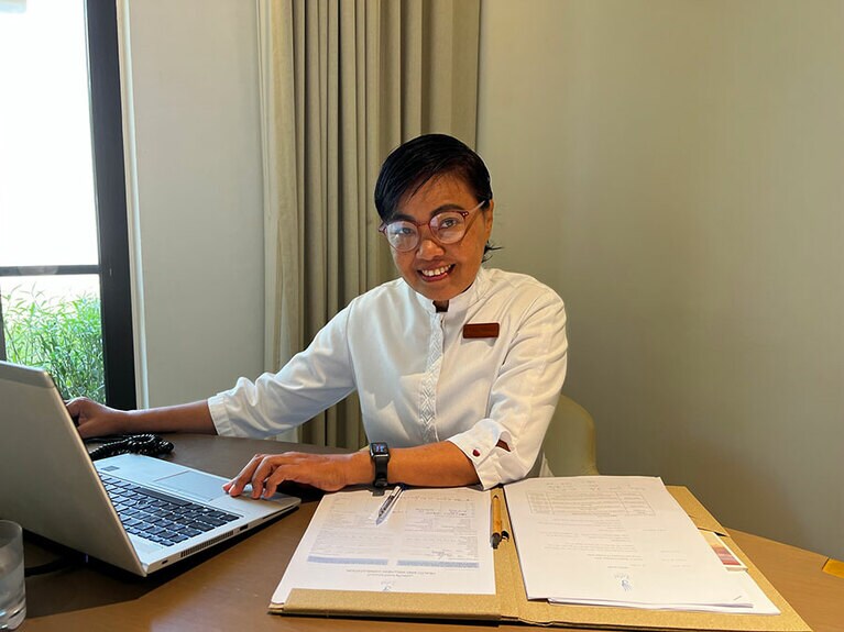 滞在の初日に目標を相談し、最終日には自宅に戻ってからの生活のアドバイスをもらえます。