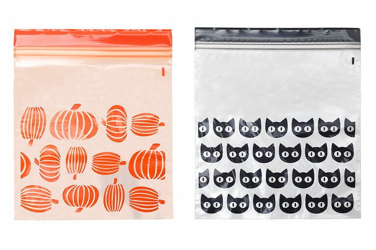 HÖSTLÖV(ホストローヴ)フリーザーバッグ30ピース(容量1リットル)／15ピース(容量2.5リットル)各199円。