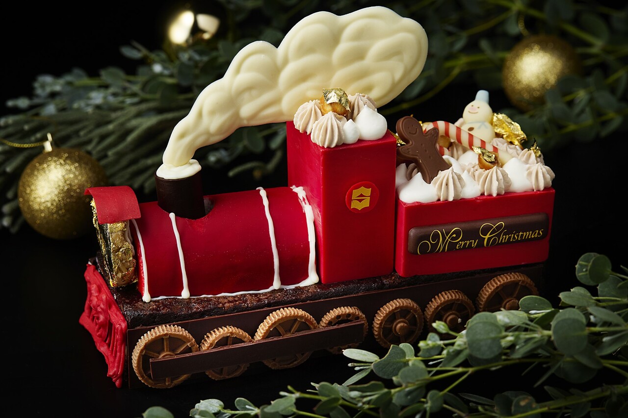 リニューアル「クリスマストレインケーキ」30,000円。20cm×7cm。