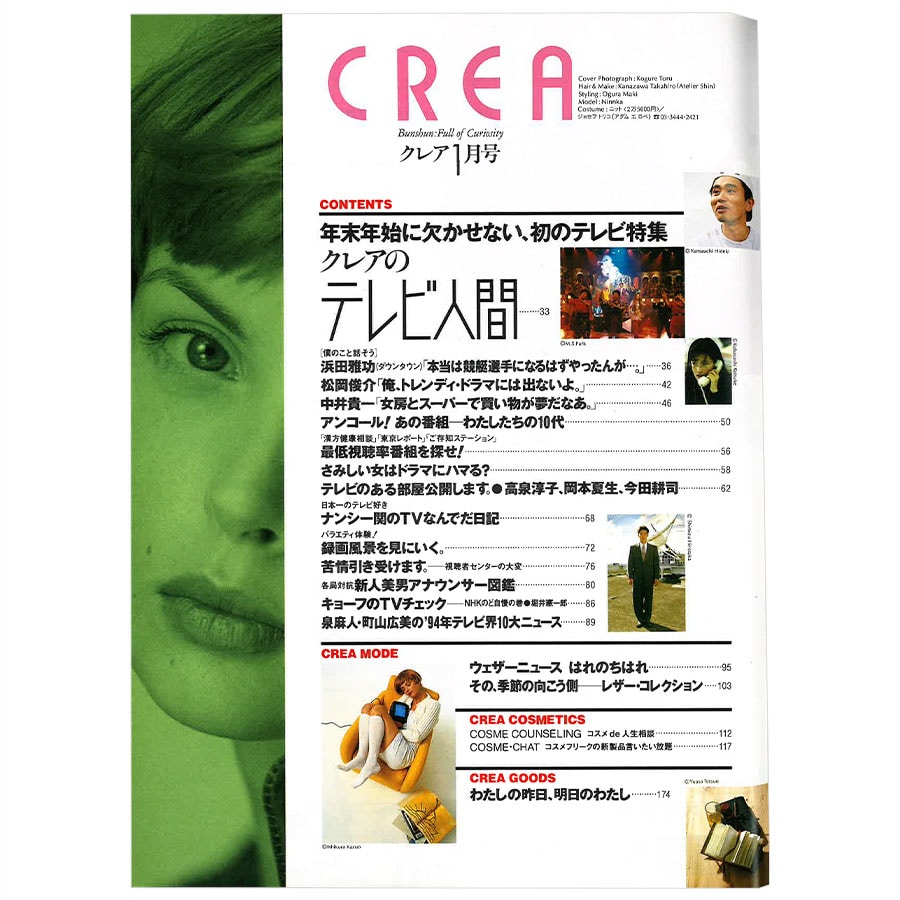1995年1月号目次。