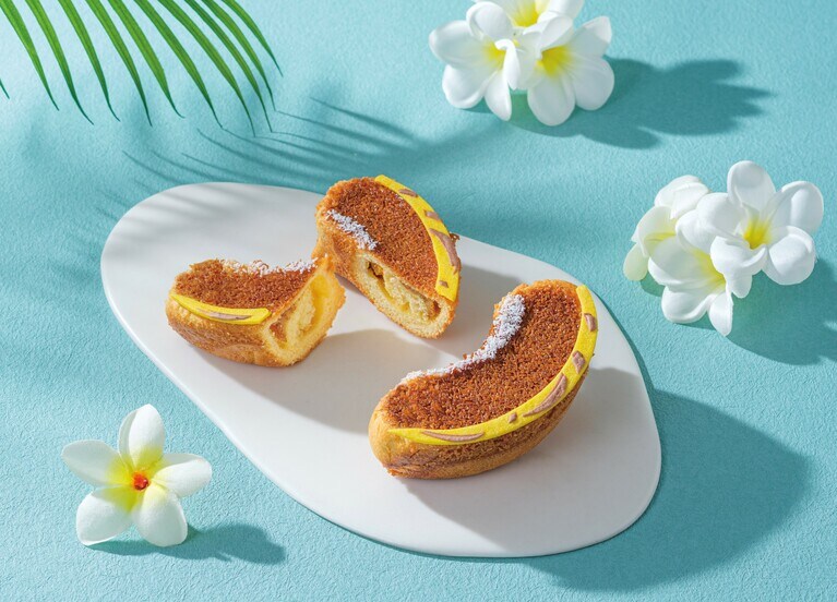 ベーカリーの新作「キャラメルバナナ」。