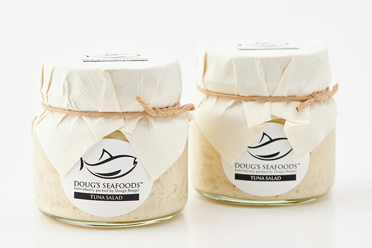 【沖縄県】ダグズ・ツナサラダ 各200g 1,185円／ダグズ・バーガー 宮古島本店