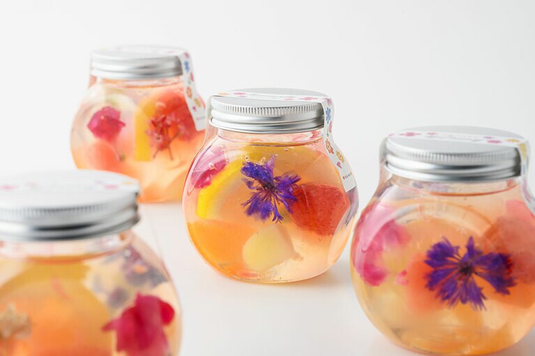 わらいみらい「ハーバリウム風 フラワーゼリー」3,980円（4個入）／長野県