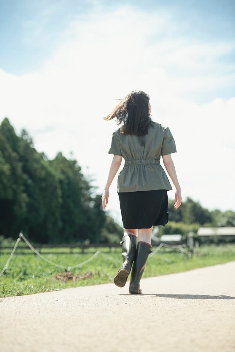 快晴の下、自然の恵みに触れ、気分もリフレッシュ。