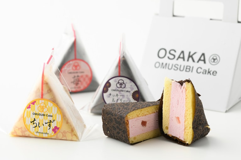 おむすびケーキ3個セット 1,350円(3個入り、箱代別途220円)。