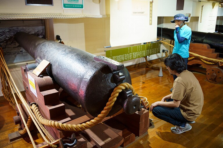 開陽丸の大砲。