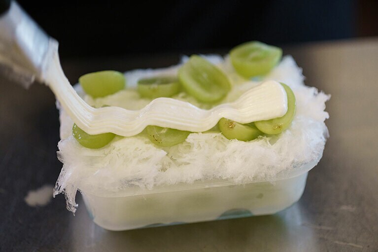 レアチーズとマスカットの香りが合う！