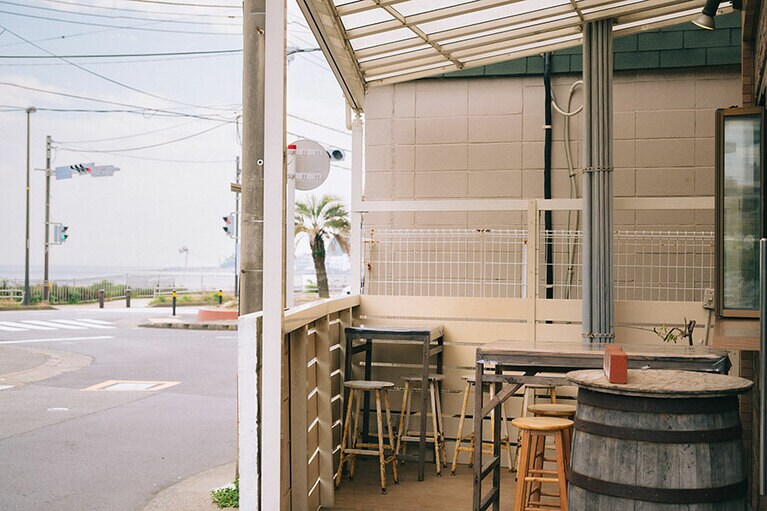 ビーチとの距離感。