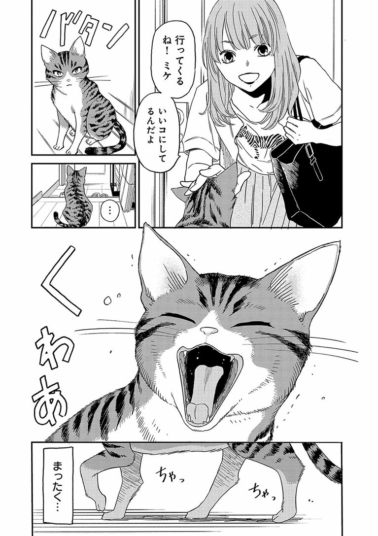『にゃーの恩返し』第1話より。