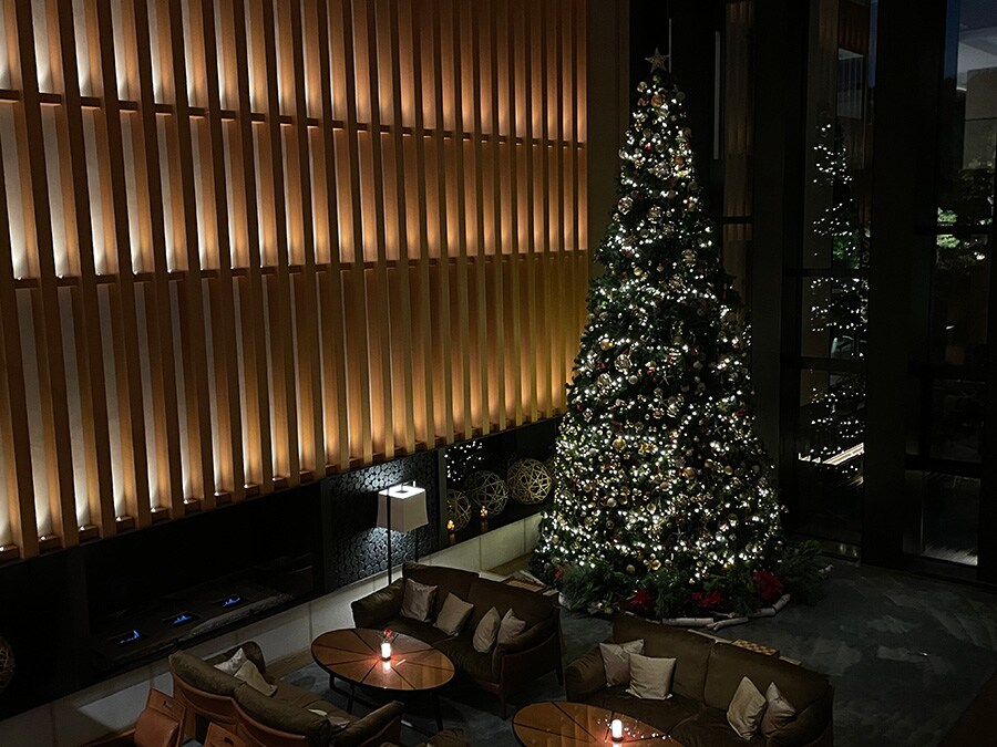 【フォーシーズンズホテル京都】 平安時代から続く名庭とクリスマスツリーが溶け合う風景 | ホテルのクリスマスツリー | 写真 | 5枚目