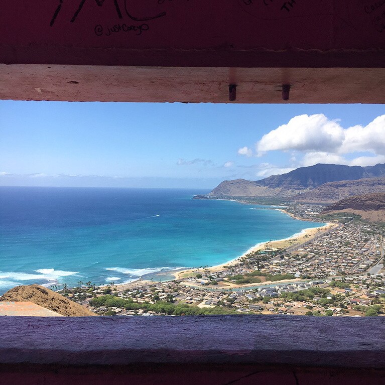 ピルボックス中からの眺めはこんな！　絶景です。