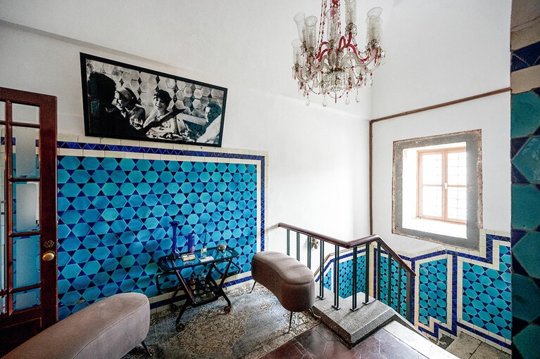 レセプションに飾られていたのは、ヘプバーン来店時の写真。