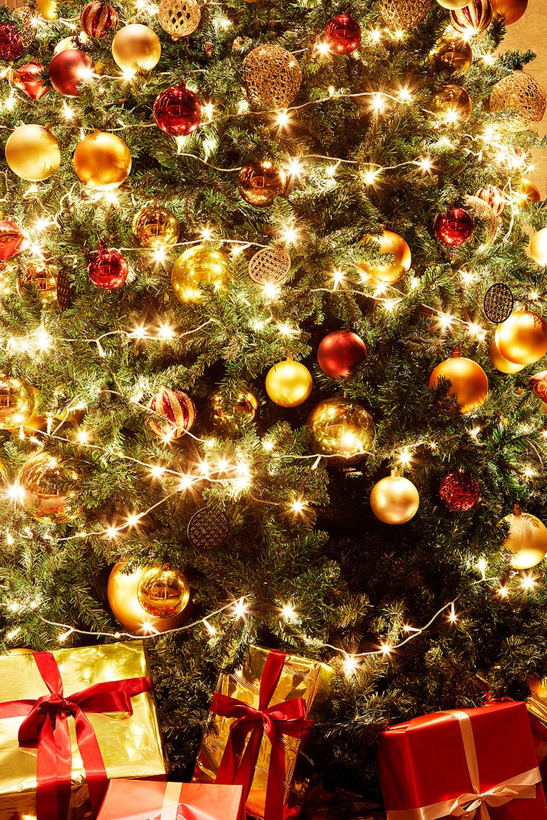 地下1階のクリスマスツリー。