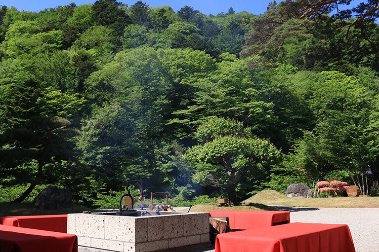 板室温泉 大黒屋［栃木／板室温泉］庭園。