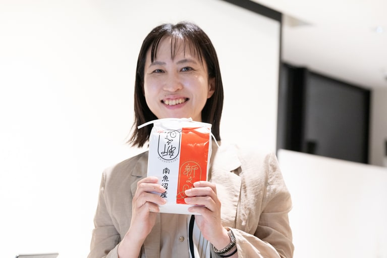 じゃんけん大会で南魚沼産のブランド米、新之助をゲット！