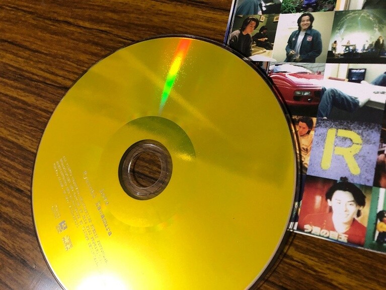 河村隆一の名盤「Love」とブックレット。ああ、どの顔もエモいわ河村隆一……。私はこの手の髪型の男性は苦手なはずなのだが、なぜか河村隆一はこの髪型しか許せないくらいに好きだ！ (撮影：田中稲)