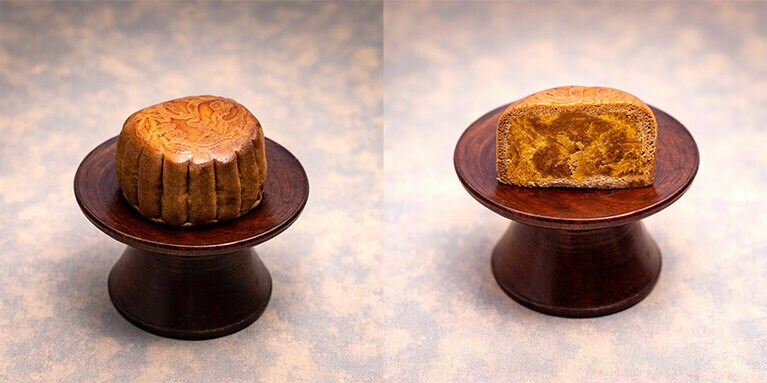 「南瓜（かぼちゃ）月餅」500円。2023年10月7日（土）まで限定。