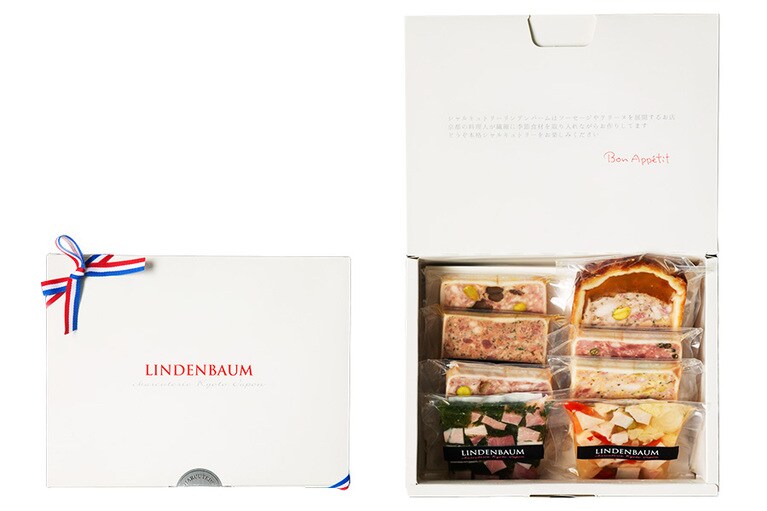 テリーヌDセット〈パテアンクルート×1、ゼリー寄せ×2、テリーヌ5種×各1〉4,000円／Lindenbaum