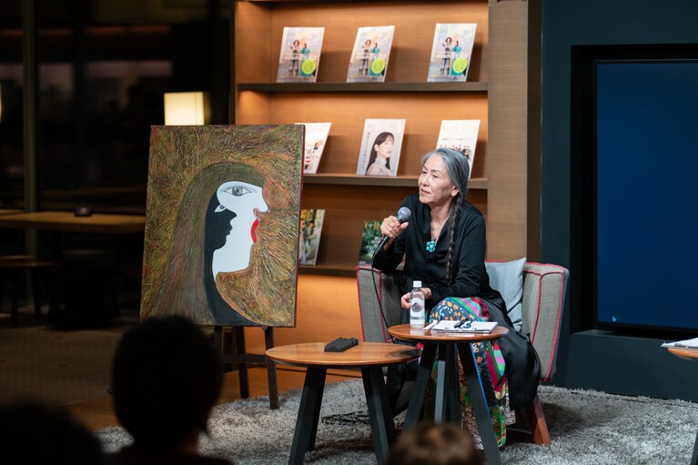 代官山 蔦屋書店で行われた浅野順子さんと近田春夫さんトークイベントにて。