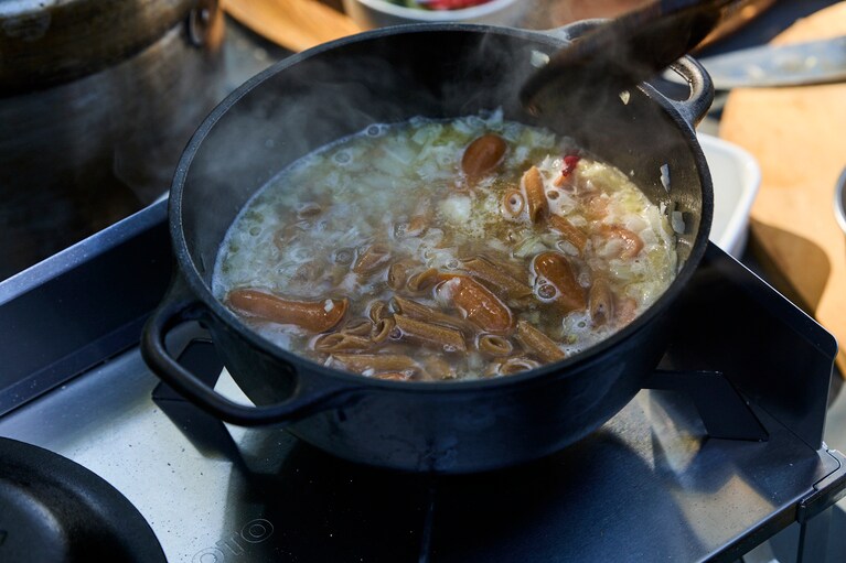 パタゴニア プロビジョンズのオーガニックパスタ。Taro Terasawa(C)2024Patagonia, Inc.