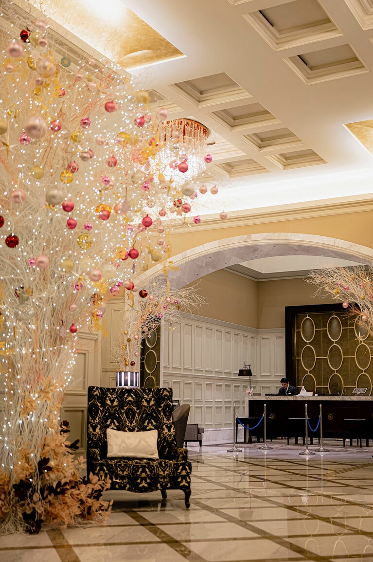 東京ステーションホテルのクリスマスツリー。