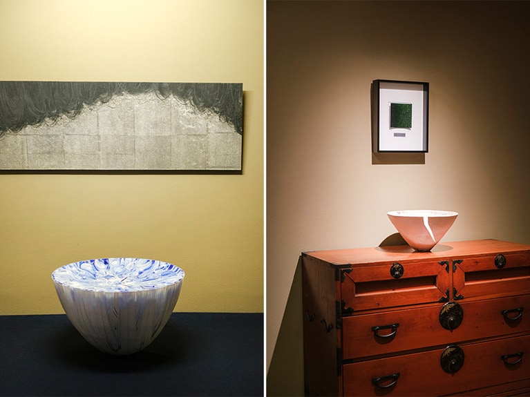 老舗旅館と現代アートが調和する唯一無二のスポットがあちこちに。