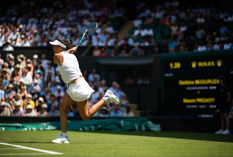 2度のグランドスラム優勝経験をもつ、ガルビネ・ムグルサ。強烈なストロークを武器にしたアグレッシブなプレーで、ファンを魅了した。©Rolex/Jon Buckle