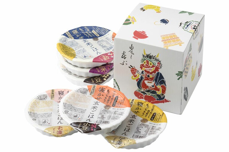 寝かせ玄米6個入りお試しセット(小豆、黒米、はと麦、十五穀、もち麦、大豆 (各180g×1個) 1,700円／結わえる