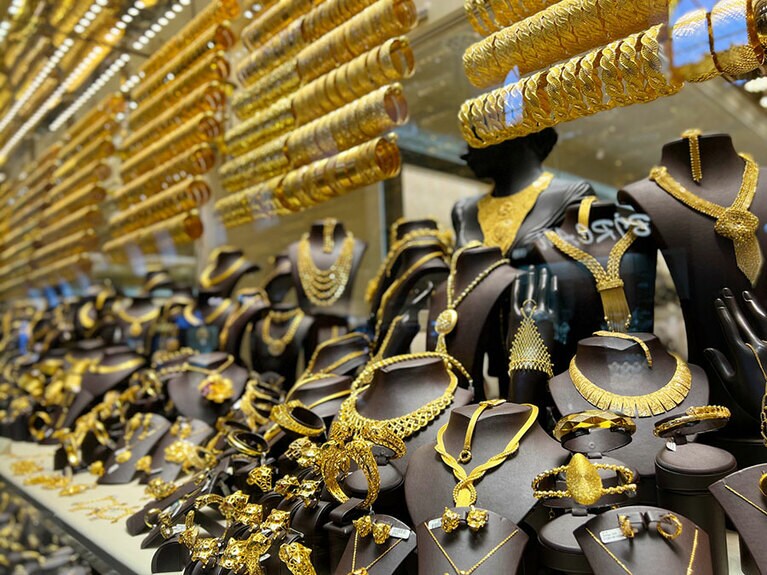 金細工製品の店。種類が多すぎて目移りしてしまう！