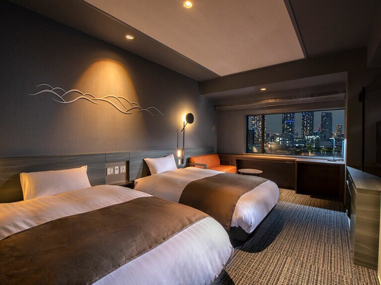 ラビスタ東京ベイ［東京／豊洲］デラックスツインの客室。