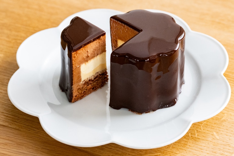 3Fの「MAISON CACAO CAFÉ」で提供される、「生フロルケーキ」1,650円。