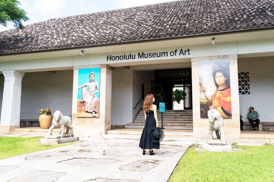 歴史的建造物に指定されている、ハワイ州最大の美術館。Photo: Uchida Hisashi
