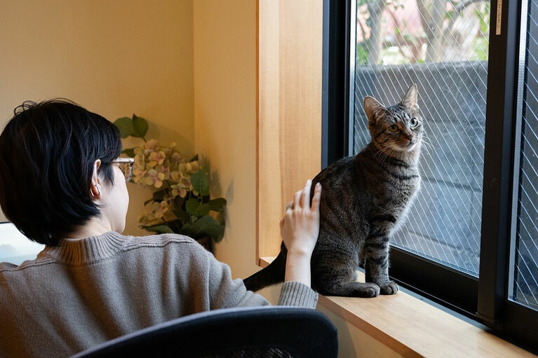 小波ちゃんと筆者。