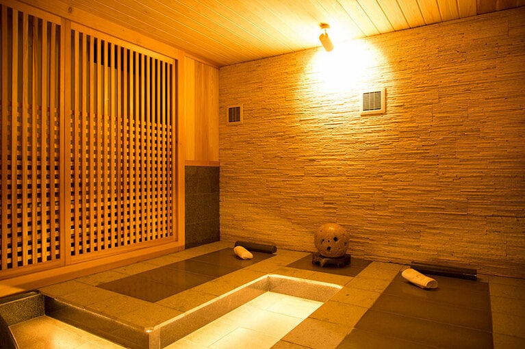 岩盤浴スペース。