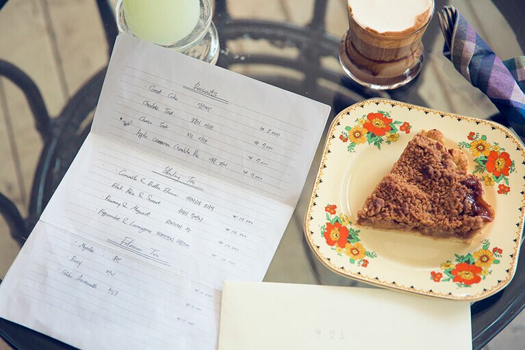 メニューは便せんで。