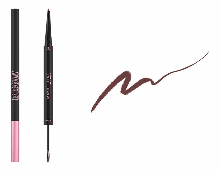 極細ペンシルと高発色マスカラが1本にセットされた、アイブロウアイテム。独自のジェルティントフィルムが眉毛をコーティングし、キレイに発色する上に、水、皮脂、こすれにもかなり強い。メイベリン ブロウインク カラーティントデュオ 赤みや紫っぽさも混じったおしゃれなくすみピンク。06 ダスティピンク 1,749円／メイベリン ニューヨーク