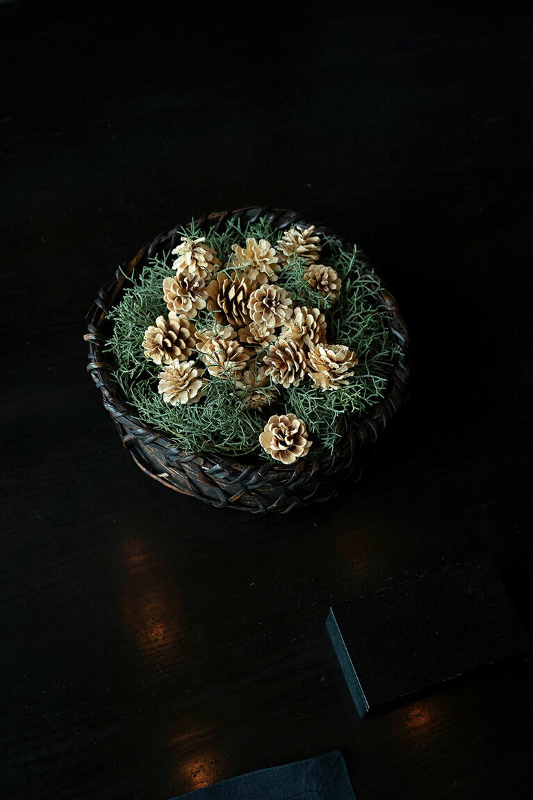 自然素材を使う。