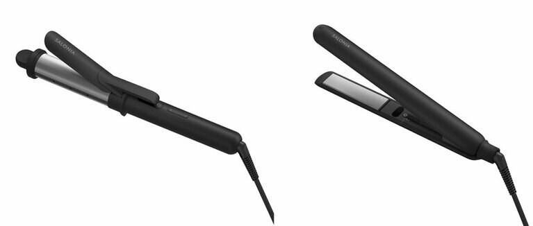 左「スムースシャイン カールヘアアイロン」、右「スムースシャイン ストレートヘアアイロン」。