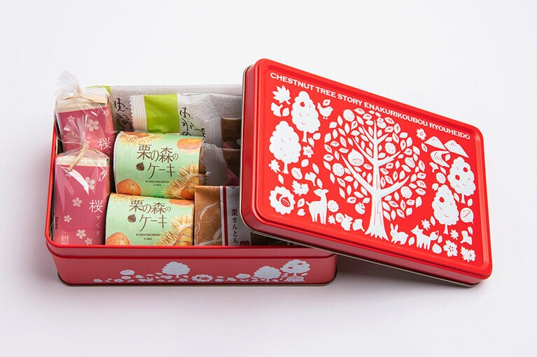 【恵那栗工房 良平堂】春限定オリジナル缶。