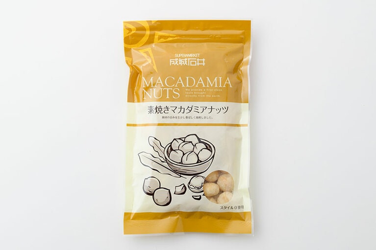 成城石井 素焼きマカダミアナッツ パッケージ。