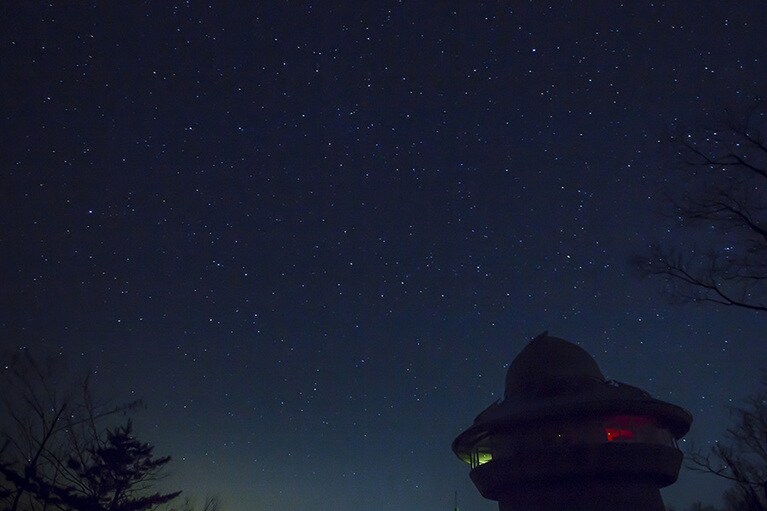 六呂師高原の星空。