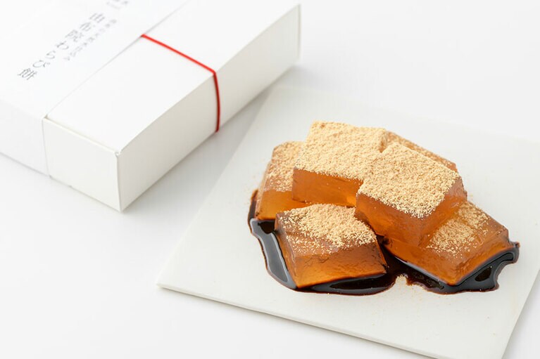 禧水「由布院わらび餅(きな粉)」150g 700円。