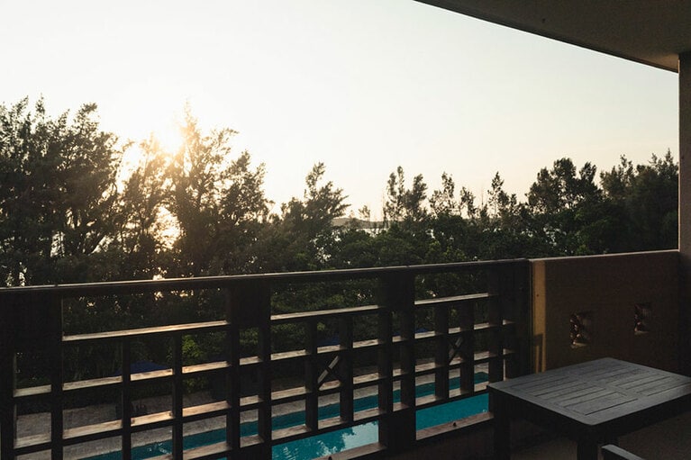 部屋からの眺め。