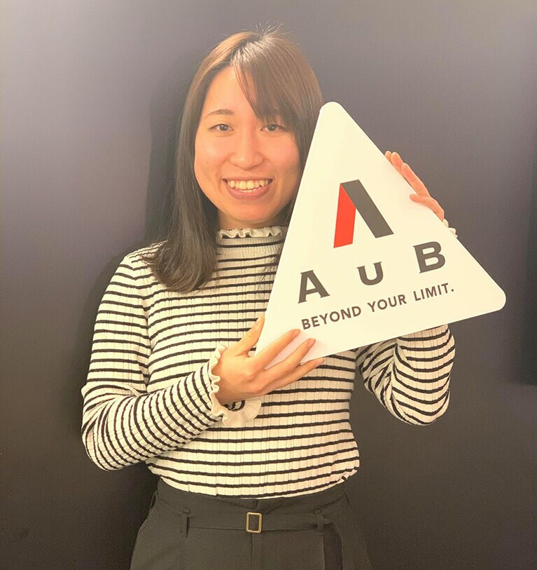 AuB管理栄養士・清水さん。