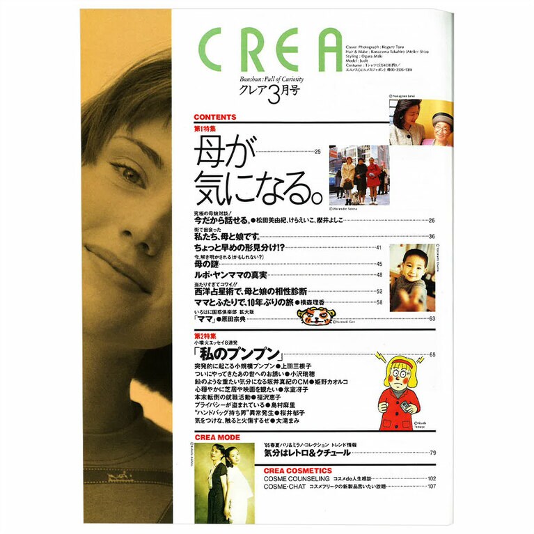 1995年3月号目次。