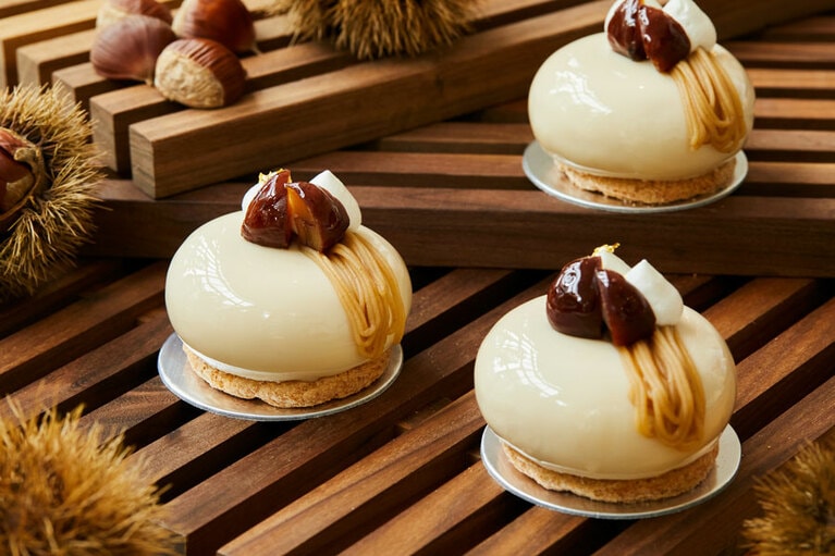 「ほうじ茶マロンムース」720円。