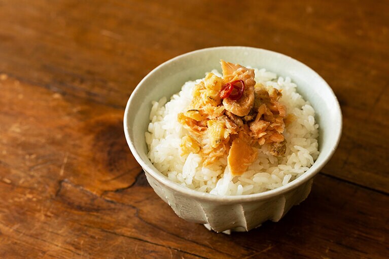 ご飯はもちろん、パスタにも合う！　南極料理人 やみつきシャケ／ノフレ食品