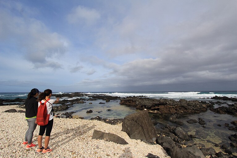 最西端の海岸から西の海を望む。